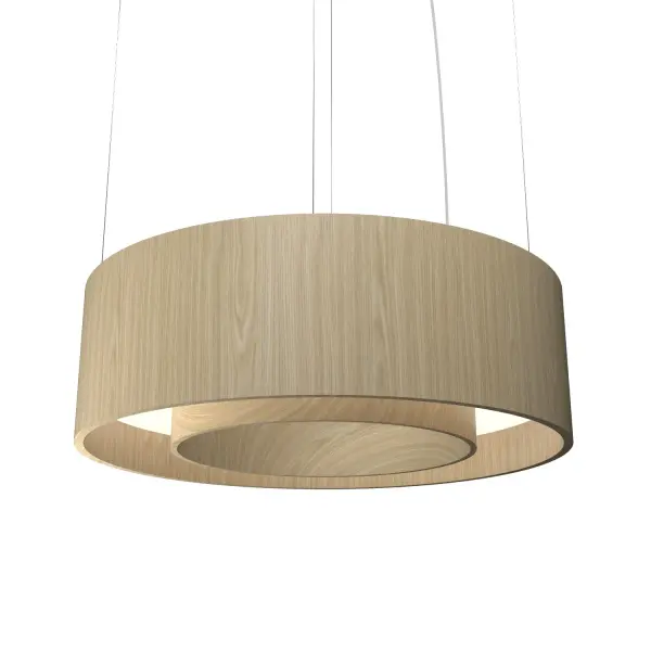 Wooden decorative luminaire with contemporary, timeless design in natural wood veneer or Italian lacquer finish. Proudly made in Brazil, combining high-end technology and the irreplaceable manual finishing. Collection: Cylindrical Designer: Studio Accord Finish: Sand Width: 31.50" Height: 9.84" Weight: 16.87 lb Wire: 118" Maximum Wattage: 72.00 W Light Source: LED Light Output: 4950.00 lm Delivered Lumens: 4950.00 lm Color Temperature: 3000 K CRI: 90 Rated Average Life: 50,000 Voltage: 120.00 V Material: Wood veneer, MDF Country of Origin: Brazil Safety Listing: UL Safety Rating: Damp Connection: Hard Wired LED Manufacturer Warranty: 5 Years