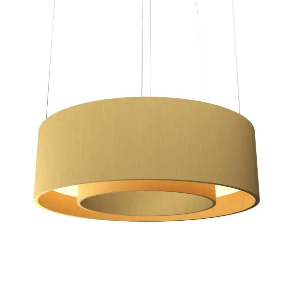 This compact LED pendant combines modern cylindrical design with an organic gold finish, offering integrated LED efficiency in a sophisticated package. Perfect for task lighting or accent illumination in contemporary spaces.