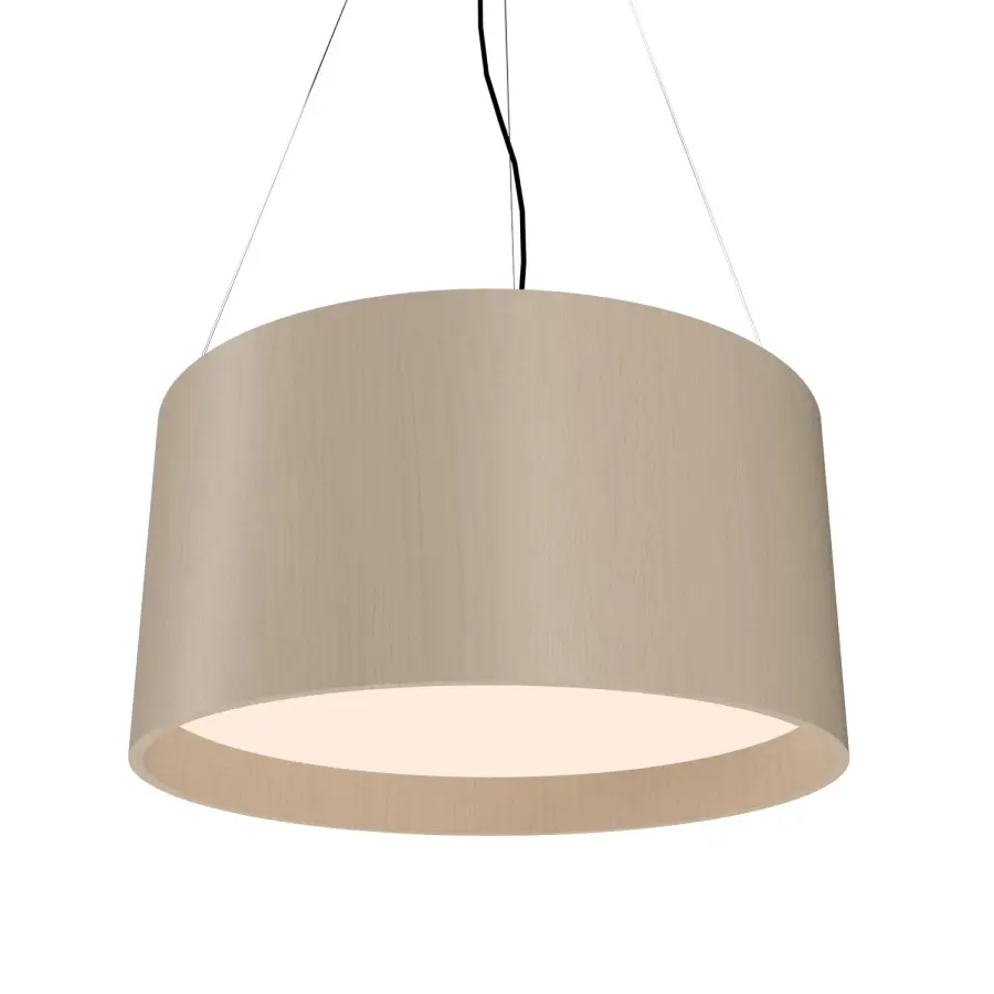 Cylindrical Three Light Pendant in Organic Cappuccino