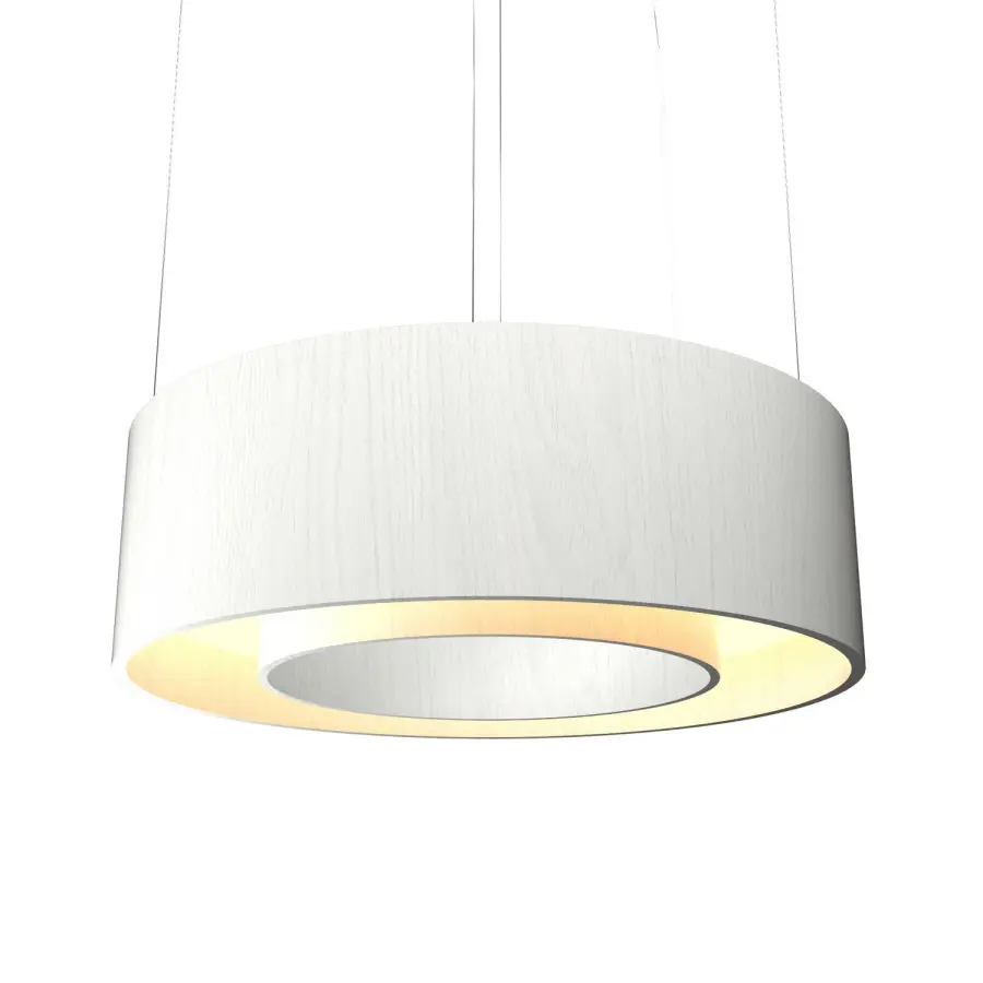 Cylindrical LED Pendant in Organic White