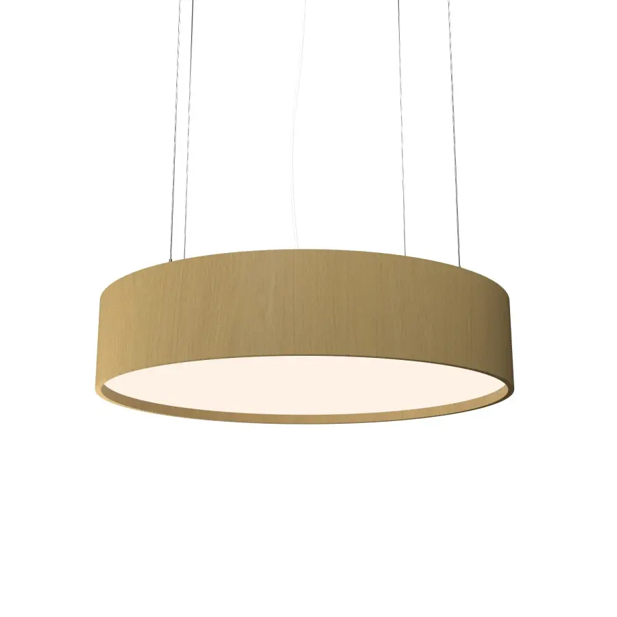 Cylindrical Three Light Pendant in Organic Gold