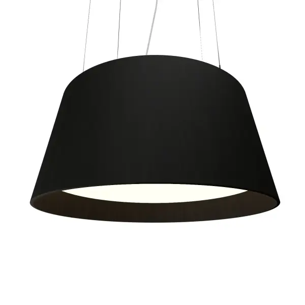 The Conical LED Pendant features a clean, geometric design in Organic Black finish. With integrated LED technology, this compact fixture delivers modern style and energy efficiency for intimate spaces.
