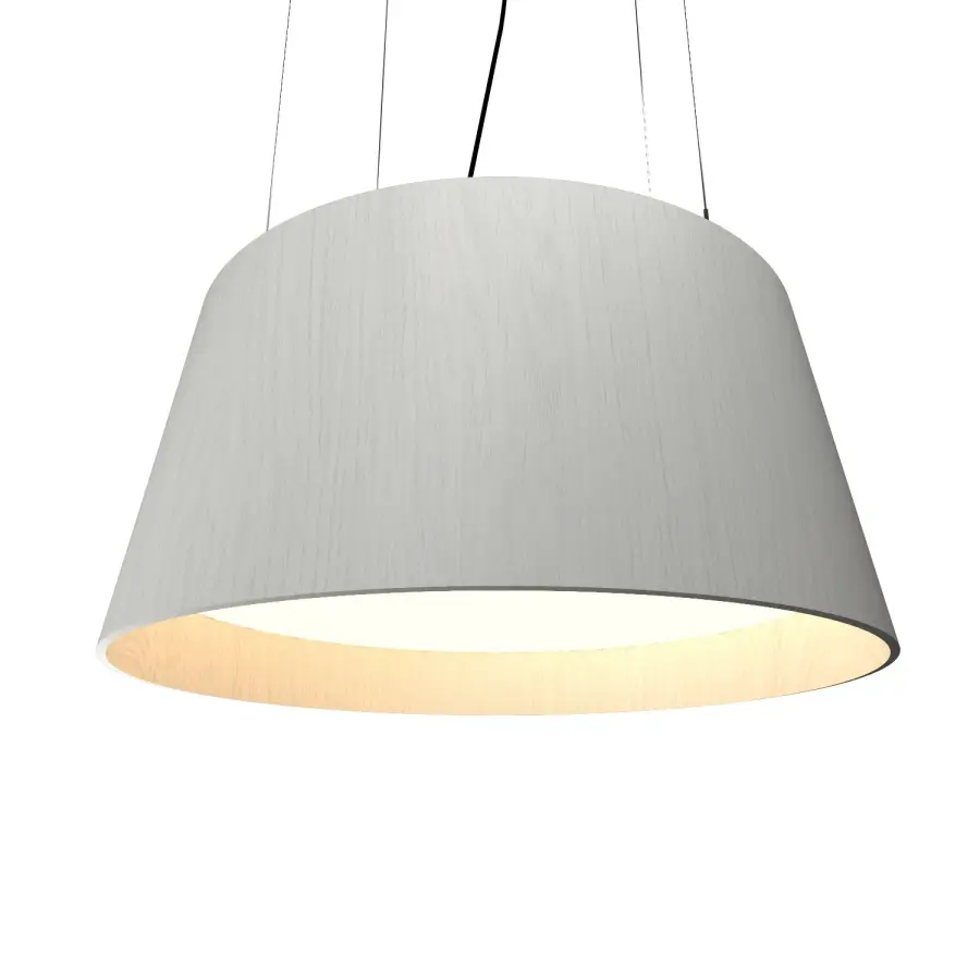 Conical LED Pendant in Organic White