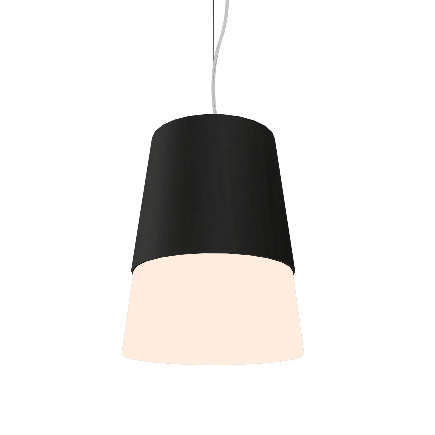 Conical LED Pendant in Charcoal