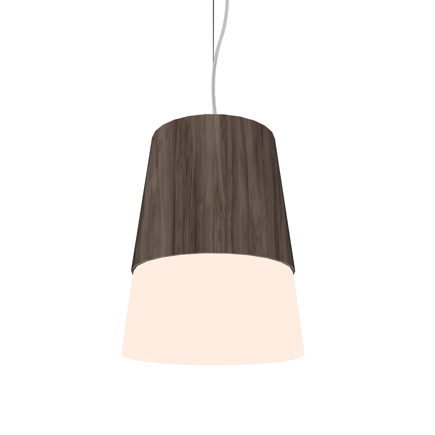Conical One Light Pendant in American Walnut