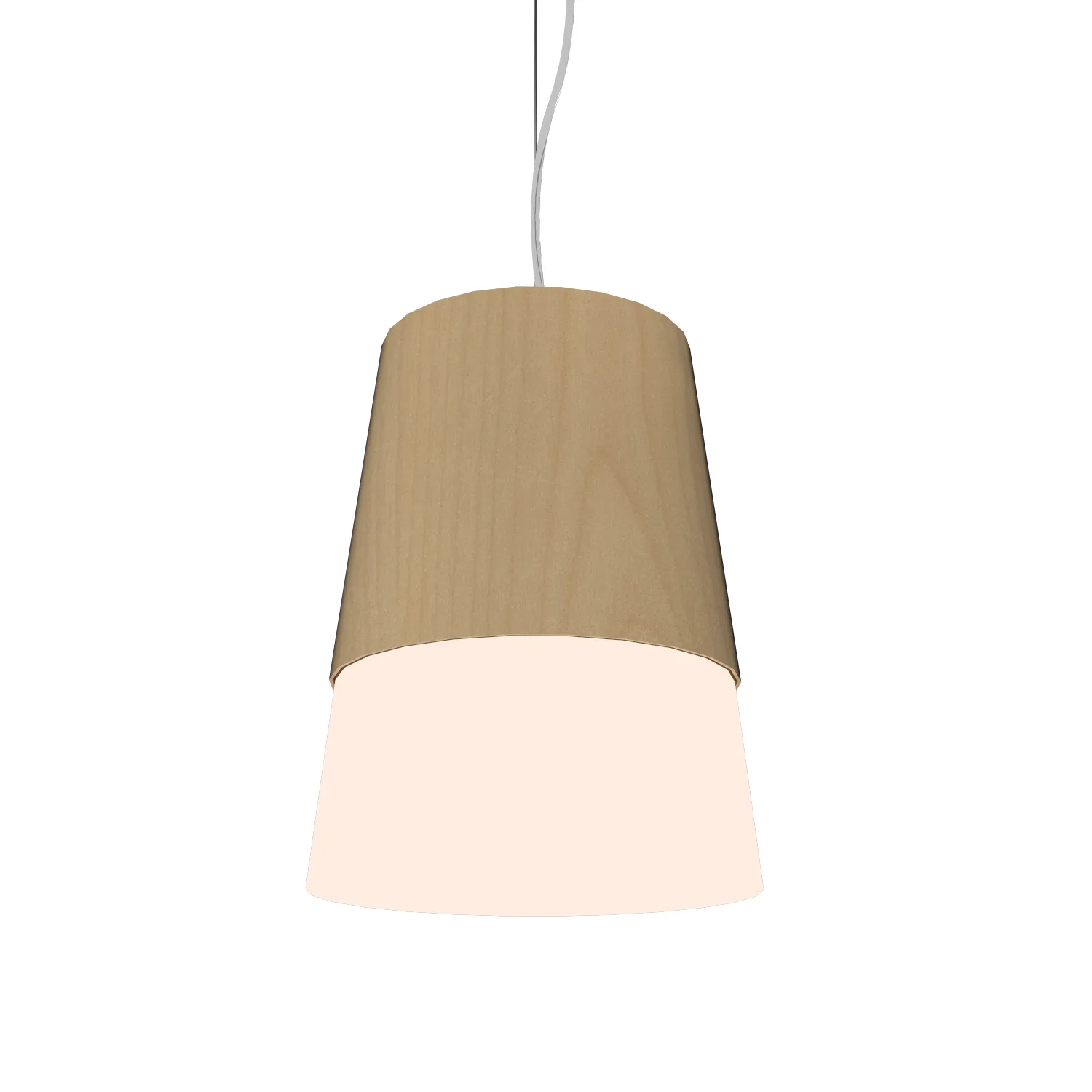 Conical One Light Pendant in Maple