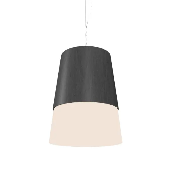 The Conical pendant features a clean geometric form in an organic grey finish that adds subtle texture and warmth. Its compact 13-inch height makes it perfect for smaller spaces or clustered installations.