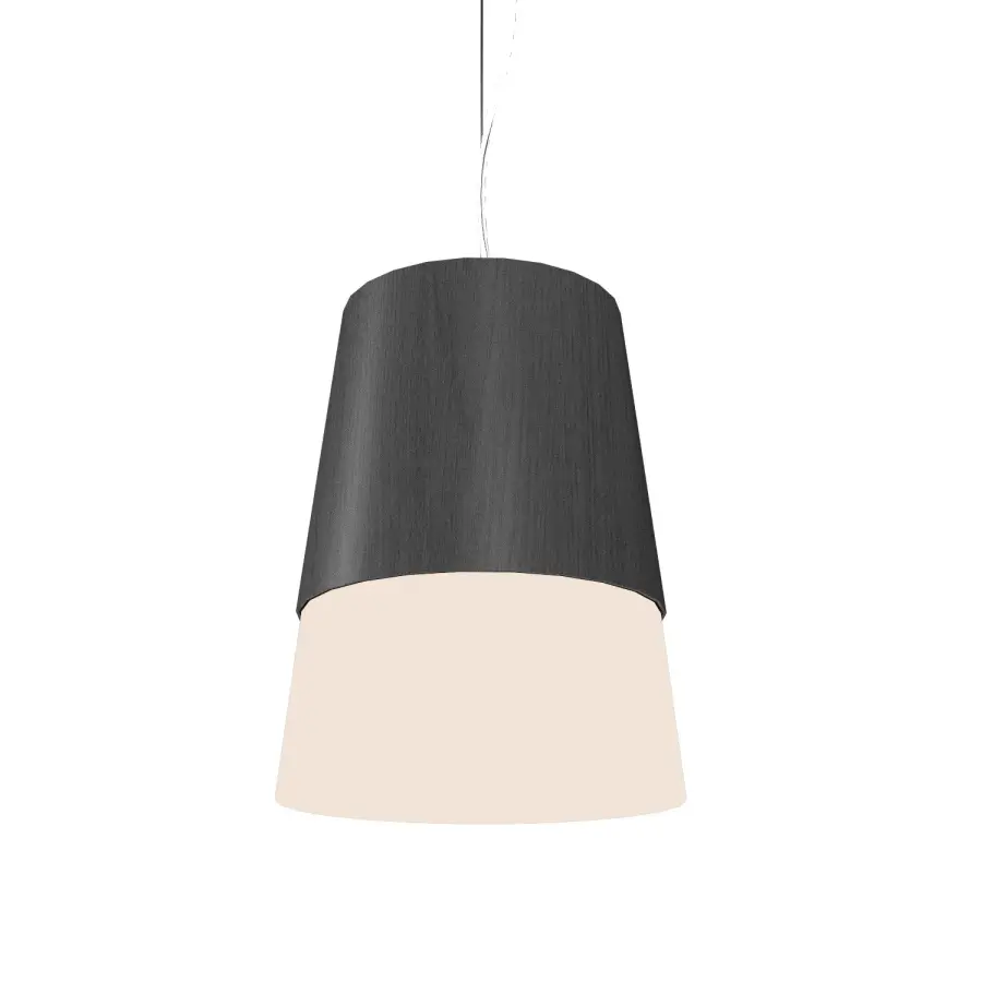 Conical One Light Pendant in Organic Grey