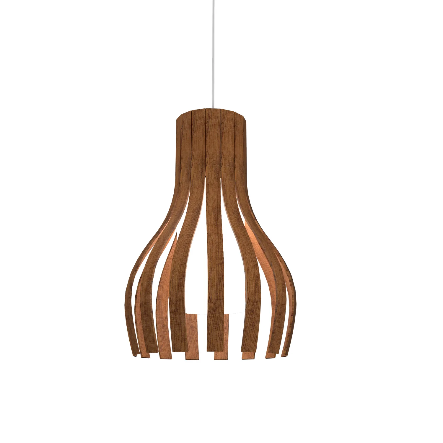 Barrel One Light Pendant in Imbuia