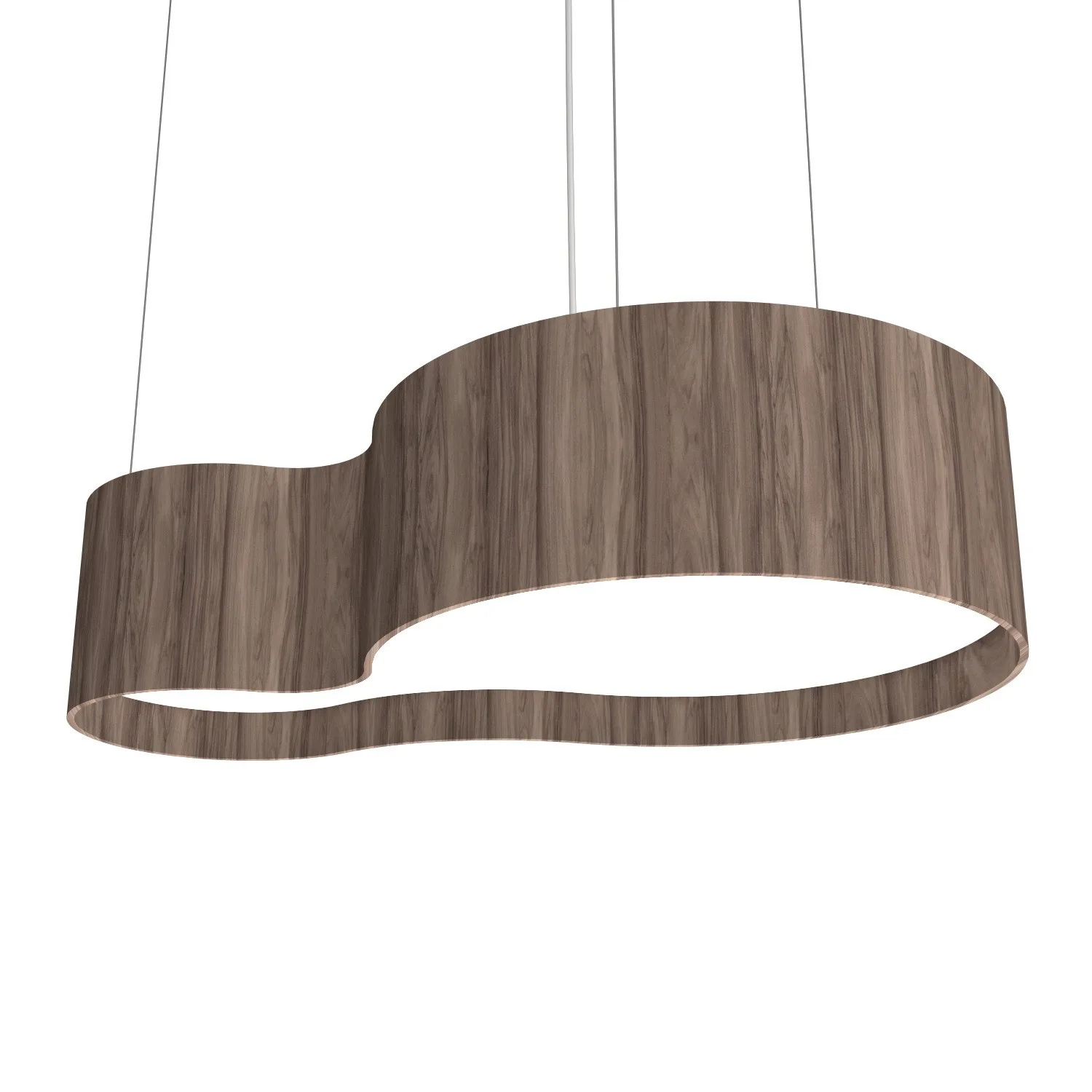 Organic LED Pendant in American Walnut