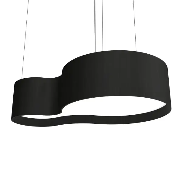 This 32-inch linear LED pendant combines contemporary aesthetics with integrated LED technology. The Organic Black finish creates a bold statement piece perfect for modern dining spaces and kitchen islands.