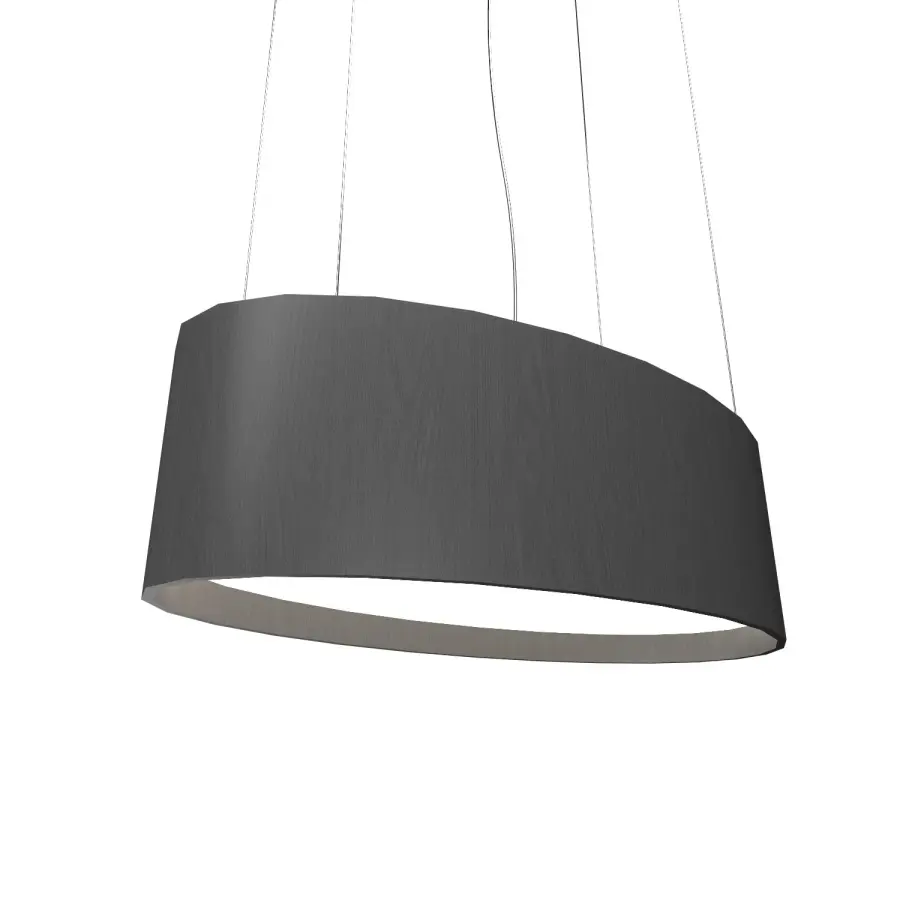 Oval LED Pendant in Organic Grey