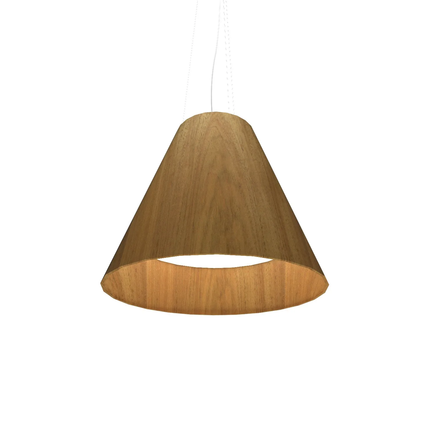 Conical LED Pendant in Louro Freijo