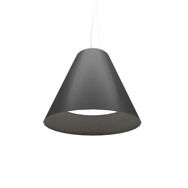 Conical LED Pendant in Organic Grey