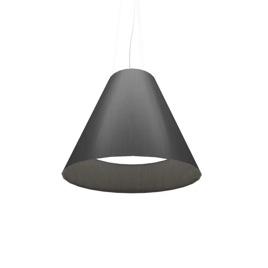 Conical LED Pendant in Organic Grey