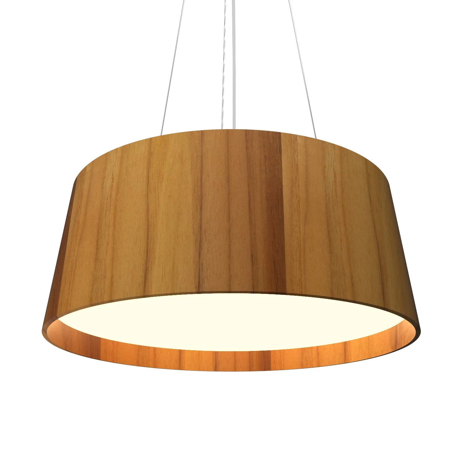 Conical LED Pendant in Teak