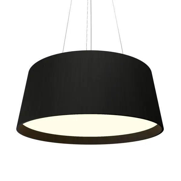 The Conical LED Pendant features a clean, geometric design in Organic Black finish. With integrated LED technology and compact 9.84-inch height, it delivers modern style and energy efficiency for intimate spaces.