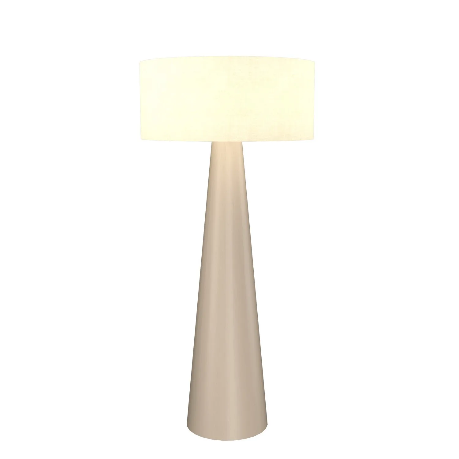 Conical One Light Floor Lamp in Organic Cappuccino