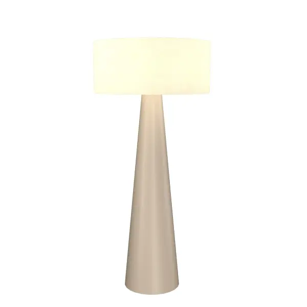 Conical One Light Floor Lamp in Organic Cappuccino