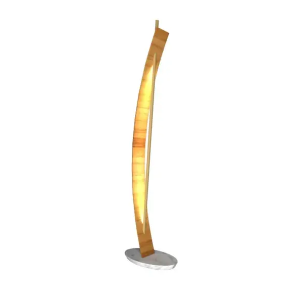Wooden decorative luminaire with contemporary, timeless design in natural wood veneer or Italian lacquer finish. Proudly made in Brazil, combining high-end technology and the irreplaceable manual finishing. Collection: Clean Designer: Studio Accord Finish: Teak Width: 11.81" Height: 79.92" Length: 20.47" Weight: 6.17 lb Maximum Wattage: 11.50 W Bulb Type: LED Bulb Base: Integrated Light Source: LED Light Output: 410.00 lm Delivered Lumens: 410.00 lm Color Temperature: 3000 K CRI: 90 Rated Average Life: 50,000 Voltage: 120.00 V Material: MDF, Leather Country of Origin: Brazil Safety Listing: UL Safety Rating: Damp Connection: Plug In LED Manufacturer Warranty: 5 Years Spec Sheet Instructions