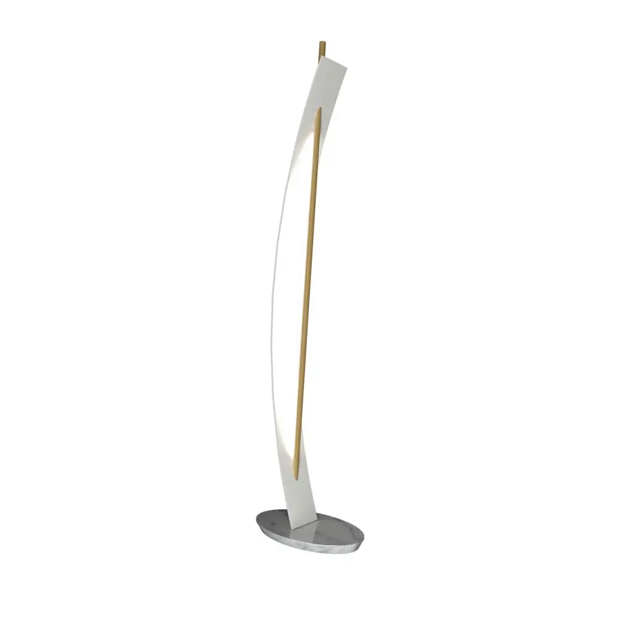 Clean LED Floor Lamp in Organic White