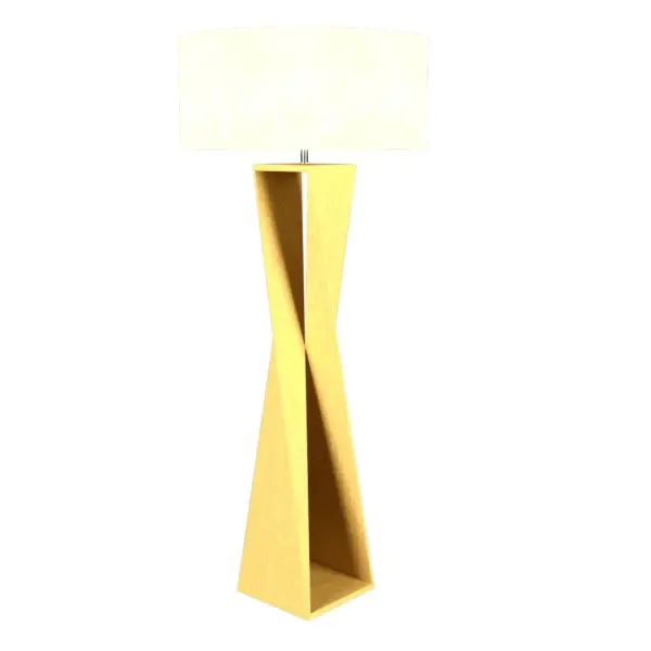 Spin One Light Floor Lamp in Organic Gold