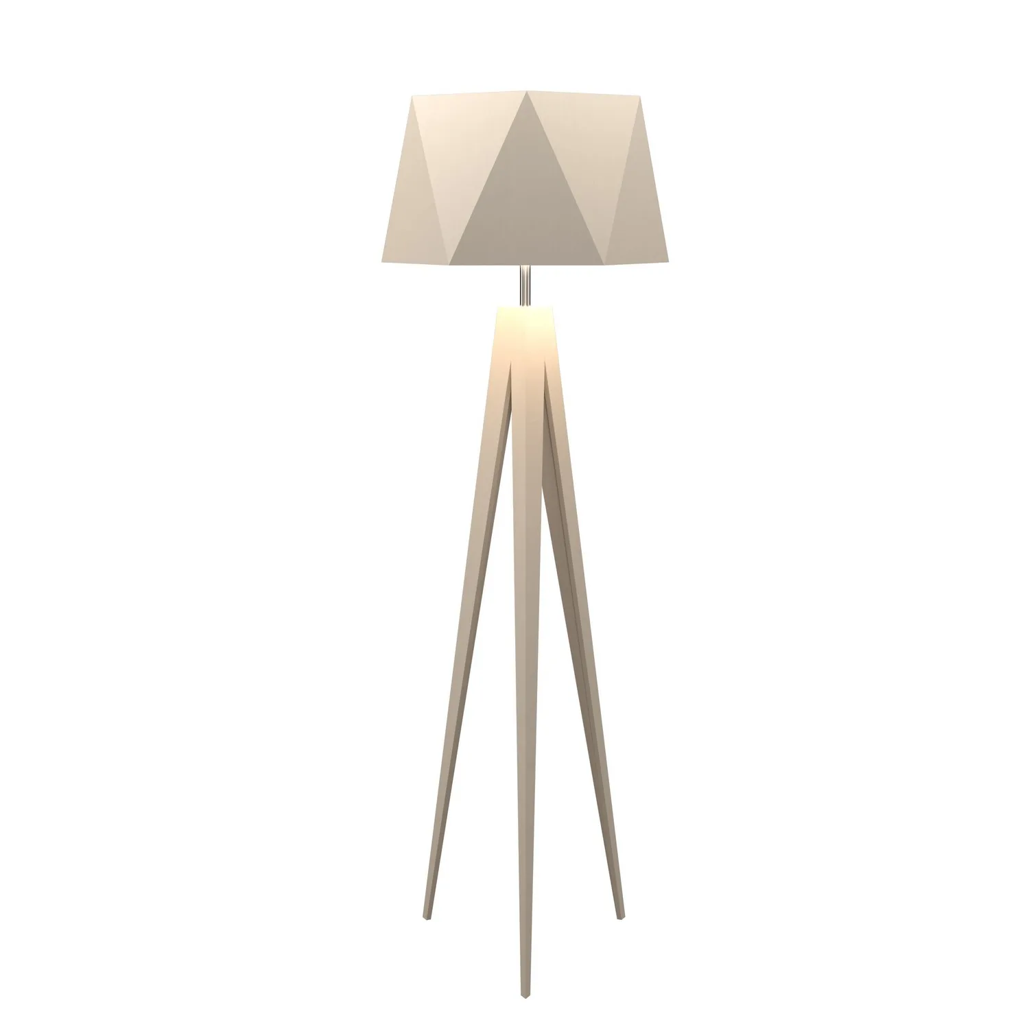 Facet One Light Floor Lamp in Organic Cappuccino