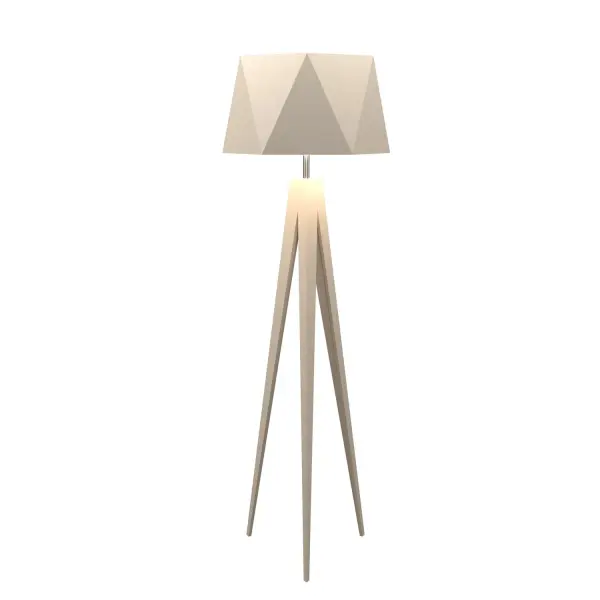 Facet One Light Floor Lamp in Organic Cappuccino