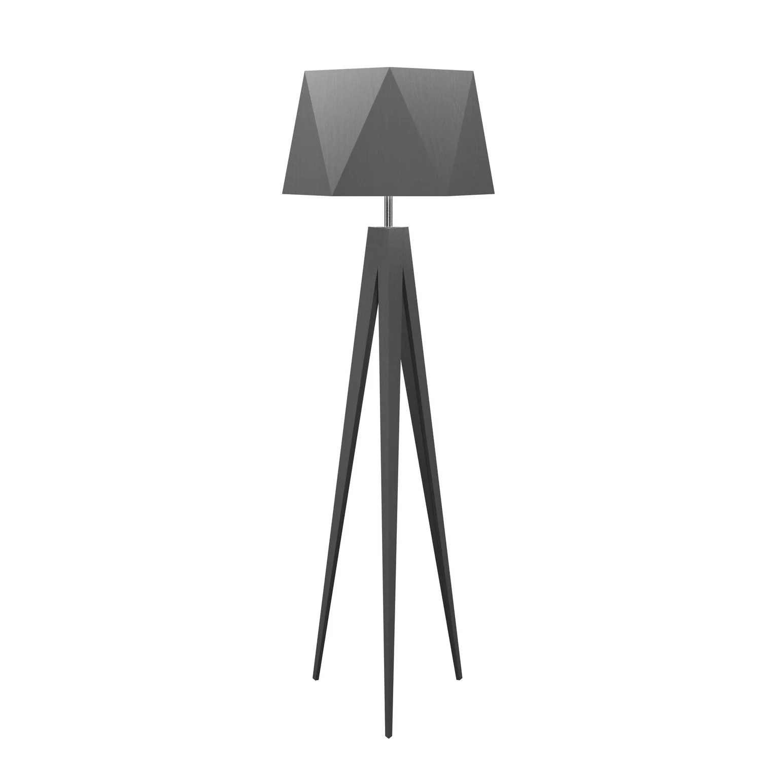 Facet One Light Floor Lamp in Organic Grey