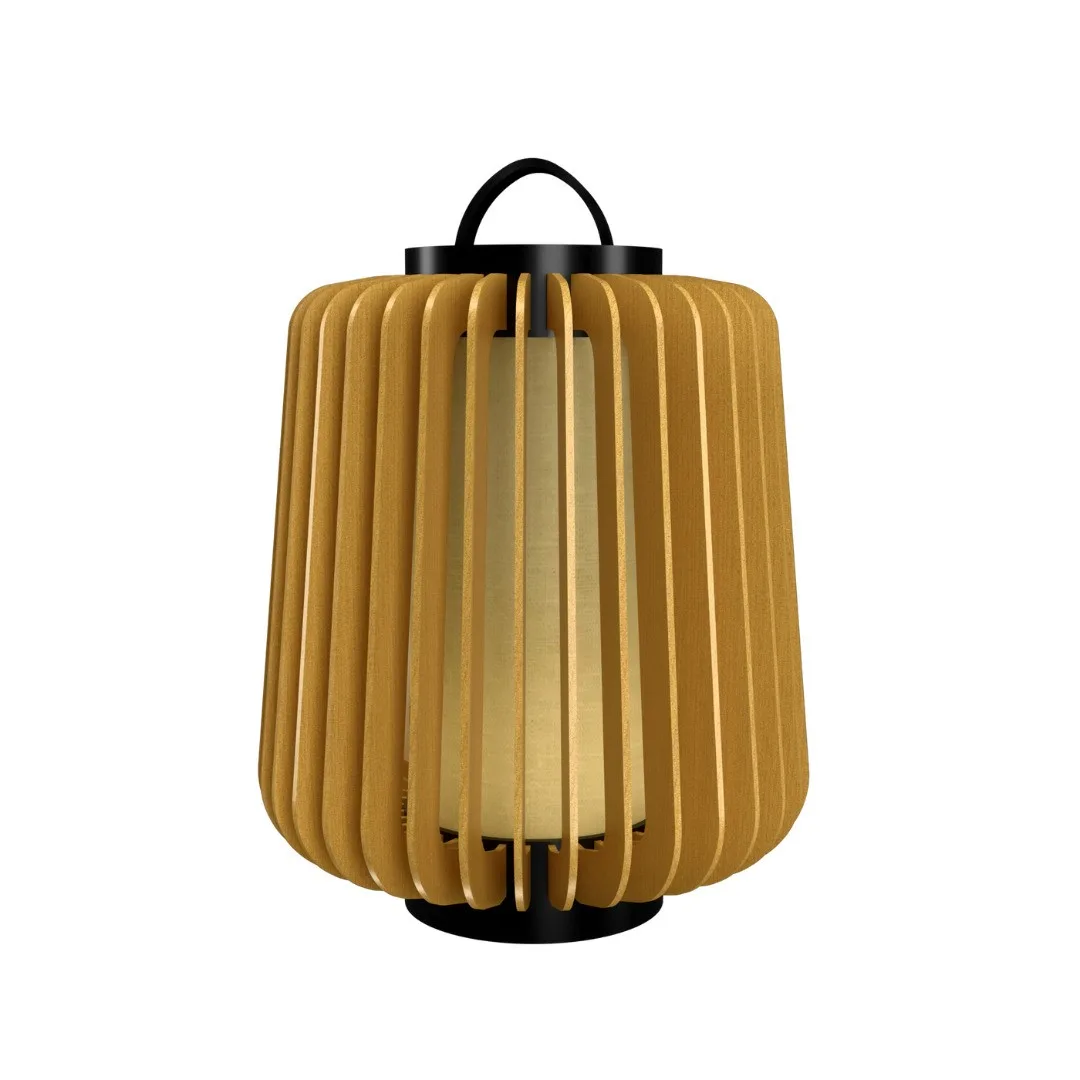 Stecche di Legno Floor Lamp in Organic Gold