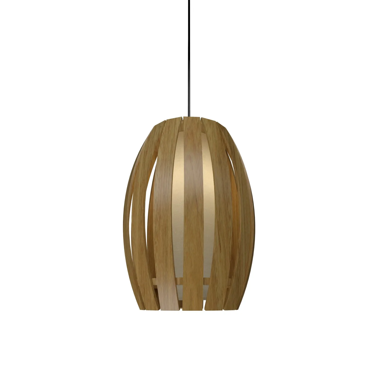 Barrel One Light Pendant in Louro Freijo