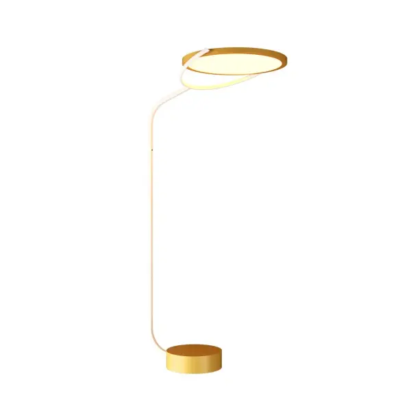 The Naia LED Floor Lamp combines contemporary organic design with energy-efficient integrated LED lighting. Standing over 6 feet tall, this statement piece features a distinctive Organic Gold finish that adds warmth and sophistication to modern interiors.