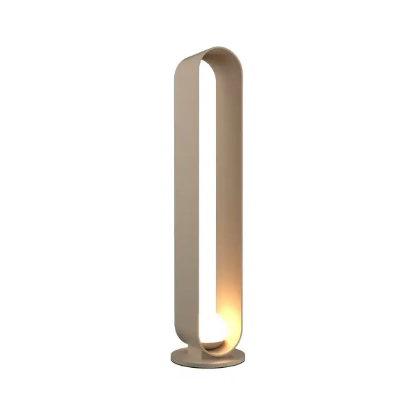 The Sfera floor lamp brings natural warmth to contemporary spaces with its organic cappuccino finish. At just over 4 feet tall, it provides ambient lighting perfect for reading nooks or accent lighting in living areas.