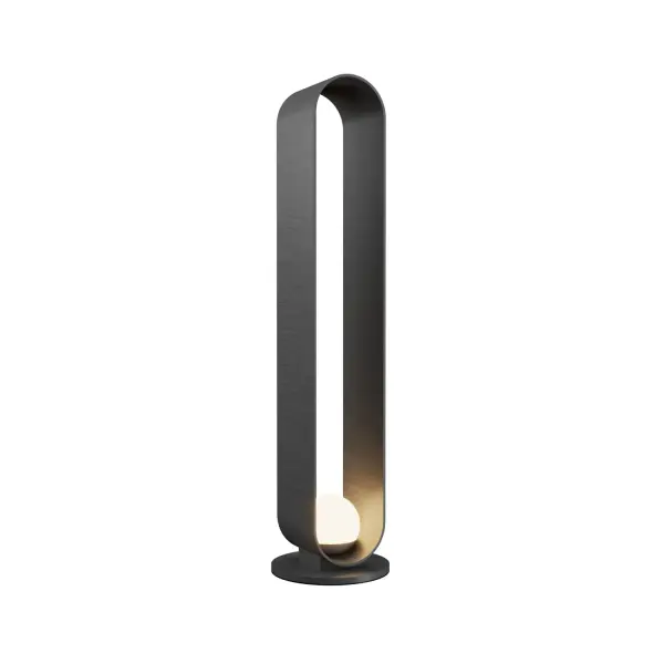 Sfera One Light Floor Lamp in Organic Grey