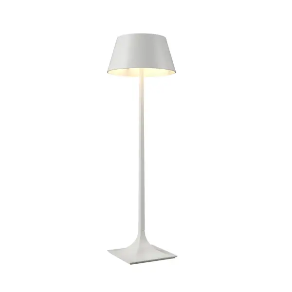 Nostalgia One Light Floor Lamp in Organic White