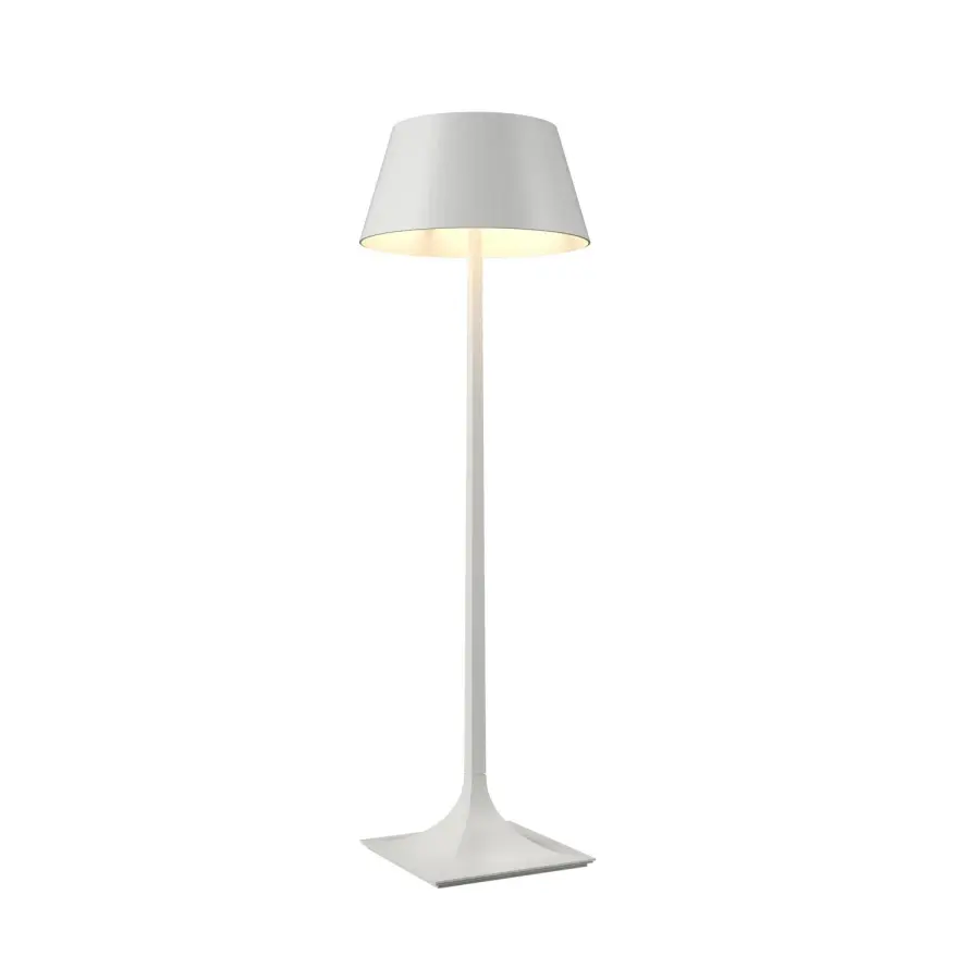 Nostalgia One Light Floor Lamp in Organic White