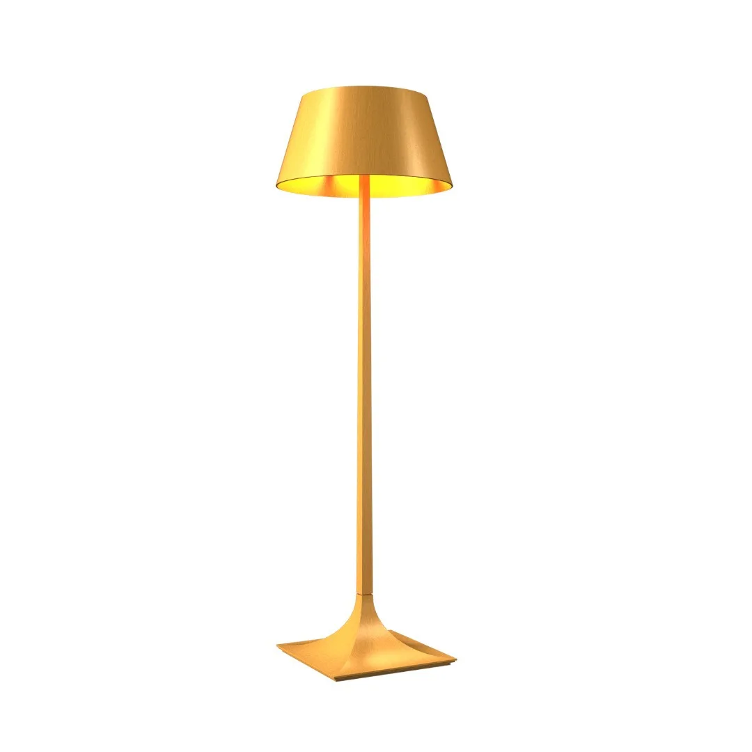 Nostalgia One Light Floor Lamp in Organic Gold
