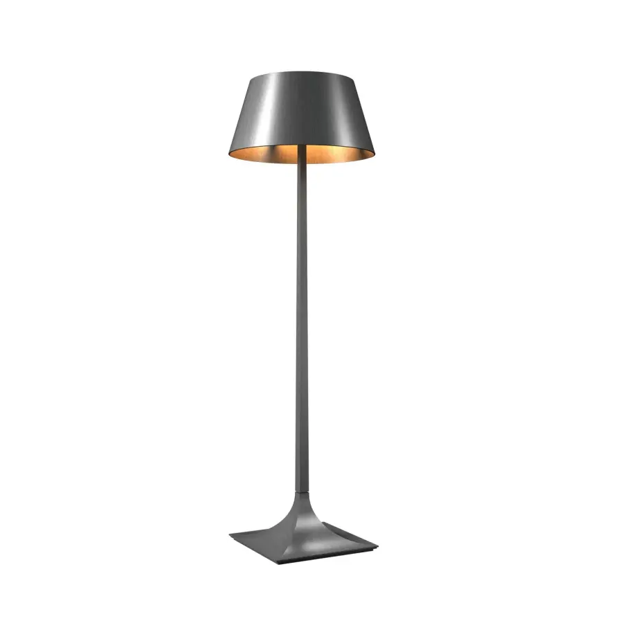 Nostalgia One Light Floor Lamp in Organic Grey