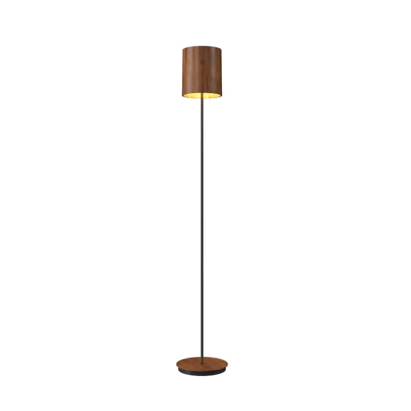 Wooden decorative luminaire with contemporary, timeless design in natural wood veneer or Italian lacquer finish. Proudly made in Brazil, combining high-end technology and the irreplaceable manual finishing. Collection: Cylindrical Designer: Studio Accord Finish: Imbuia Width: 10.24" Height: 62.99" Weight: 2.78 lb Number of Bulbs: 1 Maximum Wattage: 25.00 W Bulb Type: A19 Bulb Base: E26 CRI: 90 Voltage: 120.00 V Material: Wood veneer, MDF Country of Origin: Brazil Safety Listing: UL Safety Rating: Damp Connection: Plug In LED Manufacturer Warranty: 5 Years