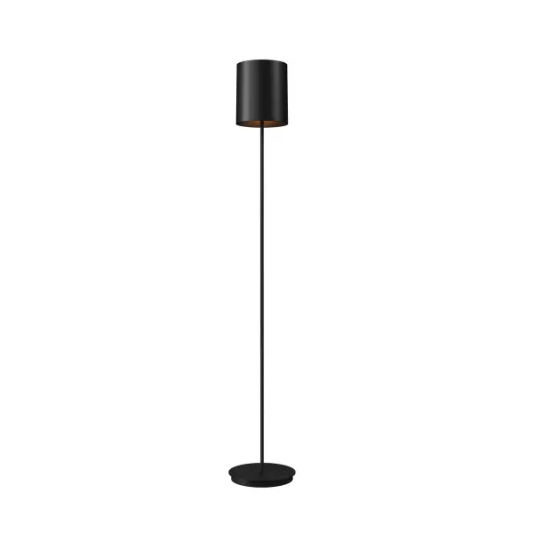 This striking floor lamp features a clean cylindrical design in organic black finish, standing at nearly 63 inches tall. Perfect for modern spaces needing ambient lighting with architectural presence.
