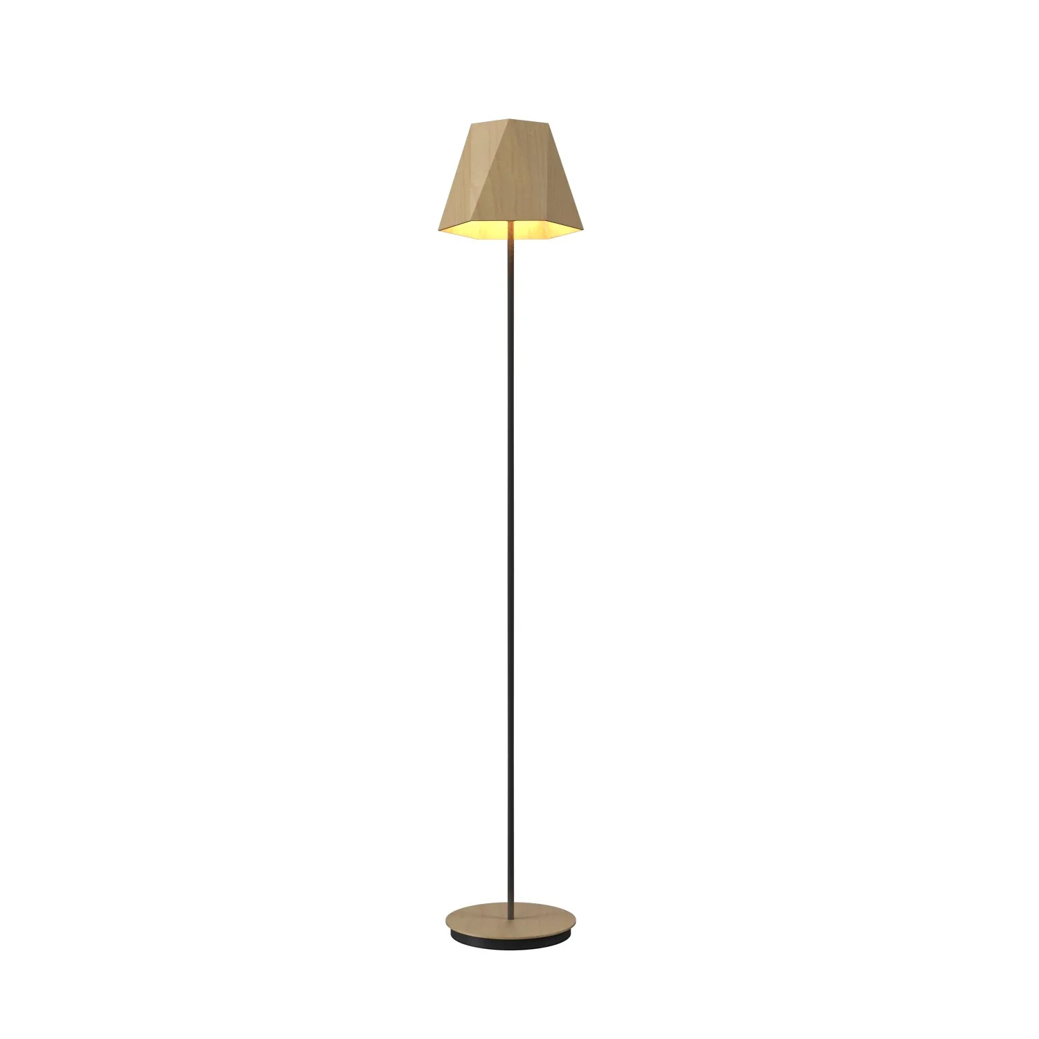 Facet One Light Floor Lamp in Maple