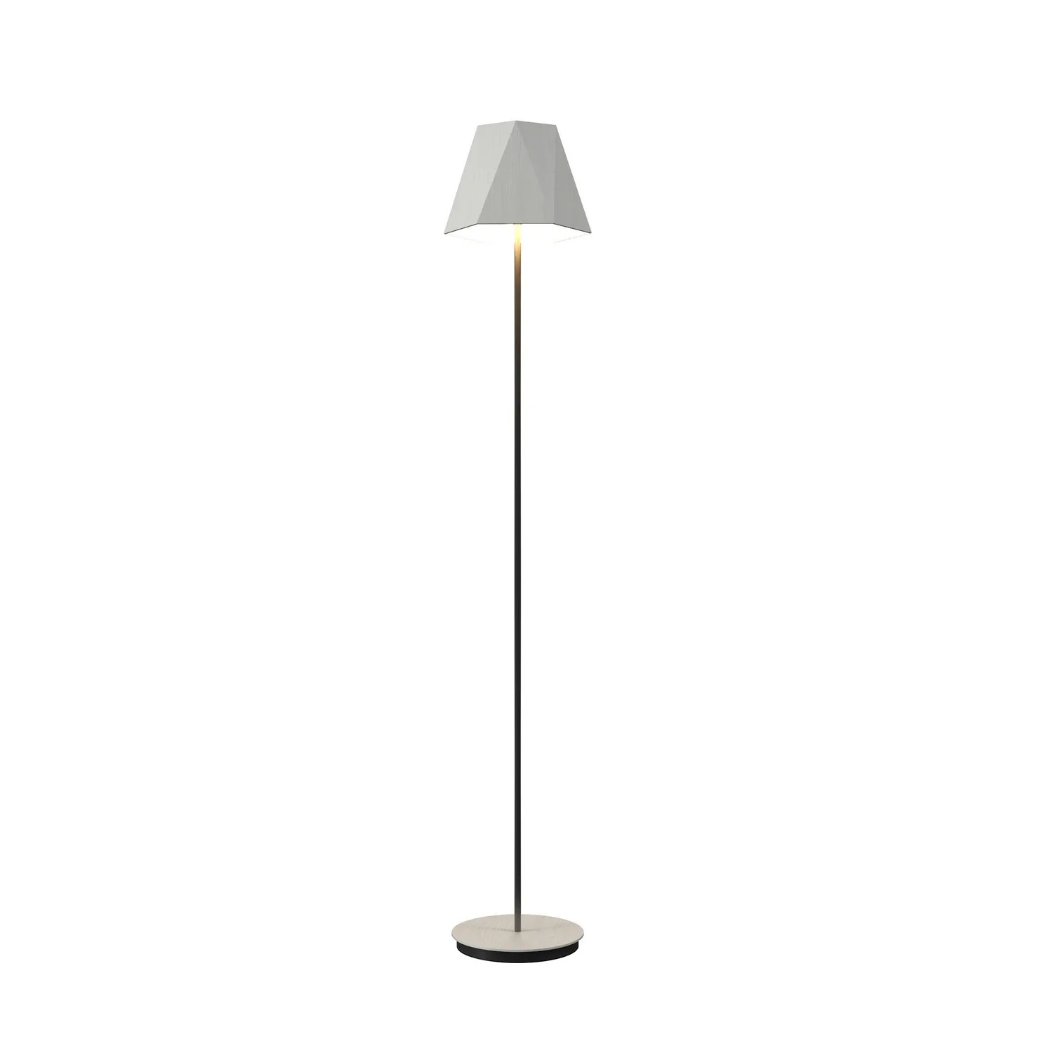 Facet One Light Floor Lamp in Organic White