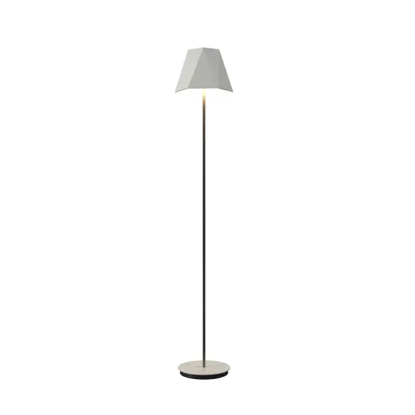 Facet One Light Floor Lamp in Organic White