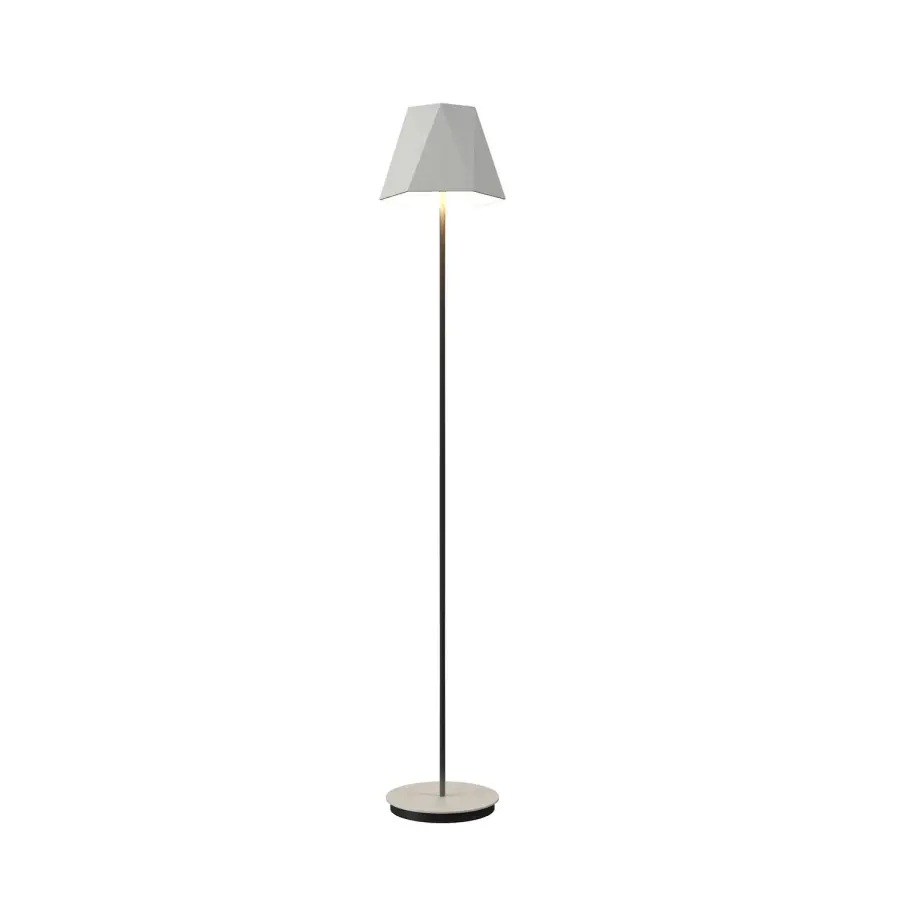 Facet One Light Floor Lamp in Organic White