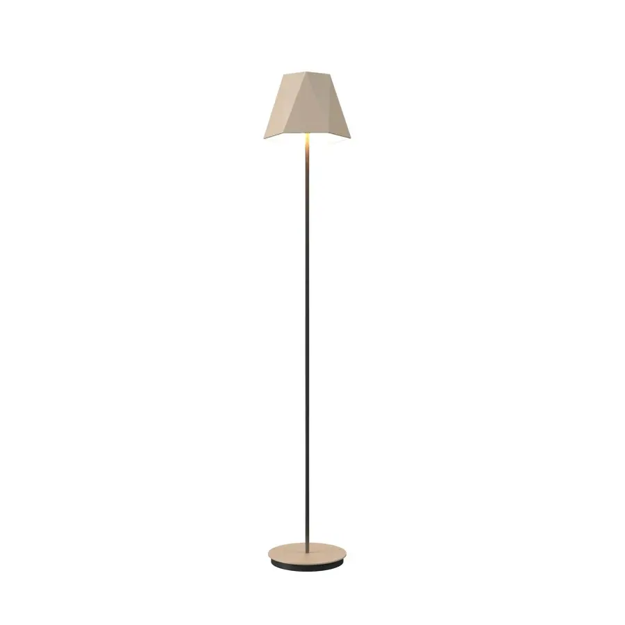 Facet One Light Floor Lamp in Organic Cappuccino