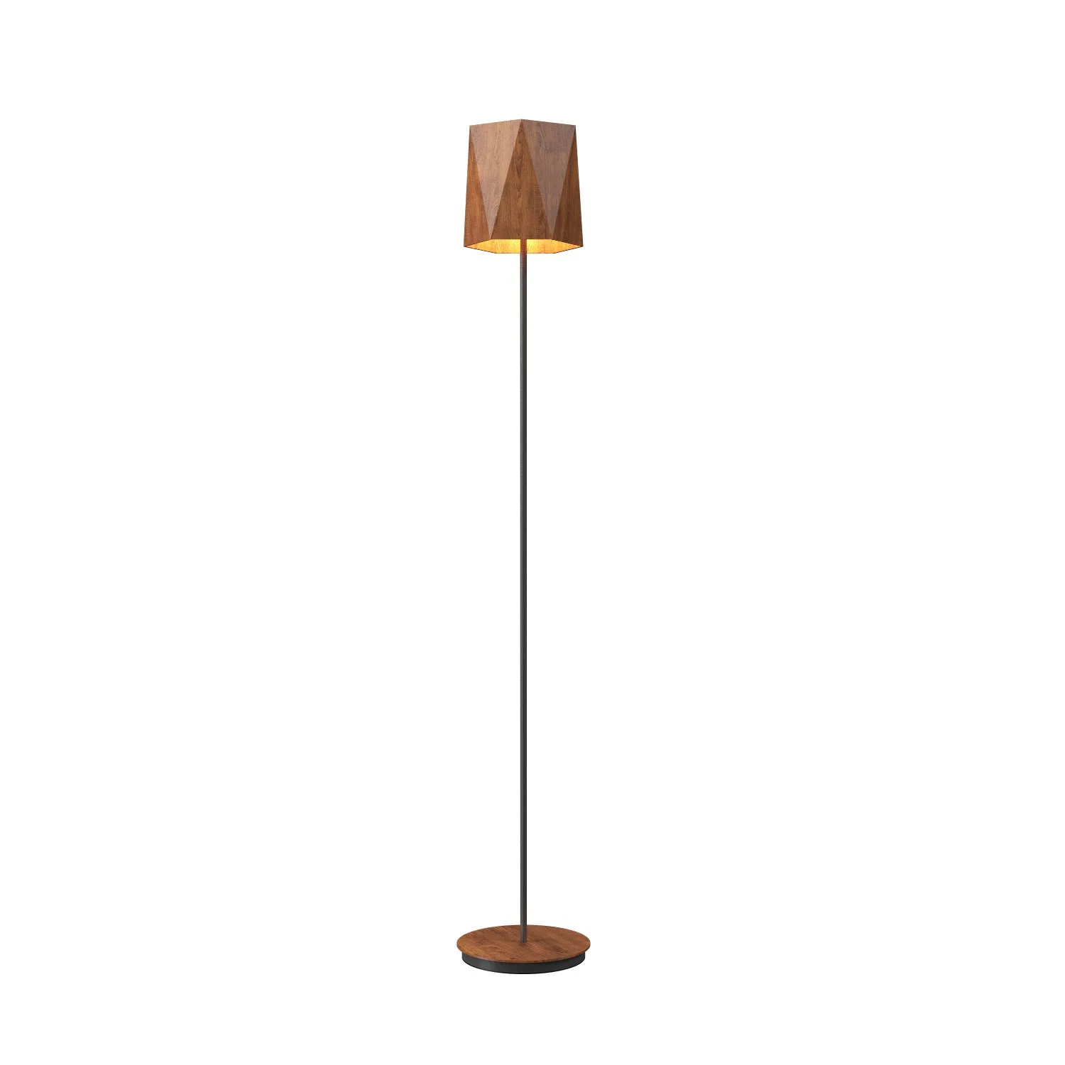 Facet One Light Floor Lamp in Imbuia