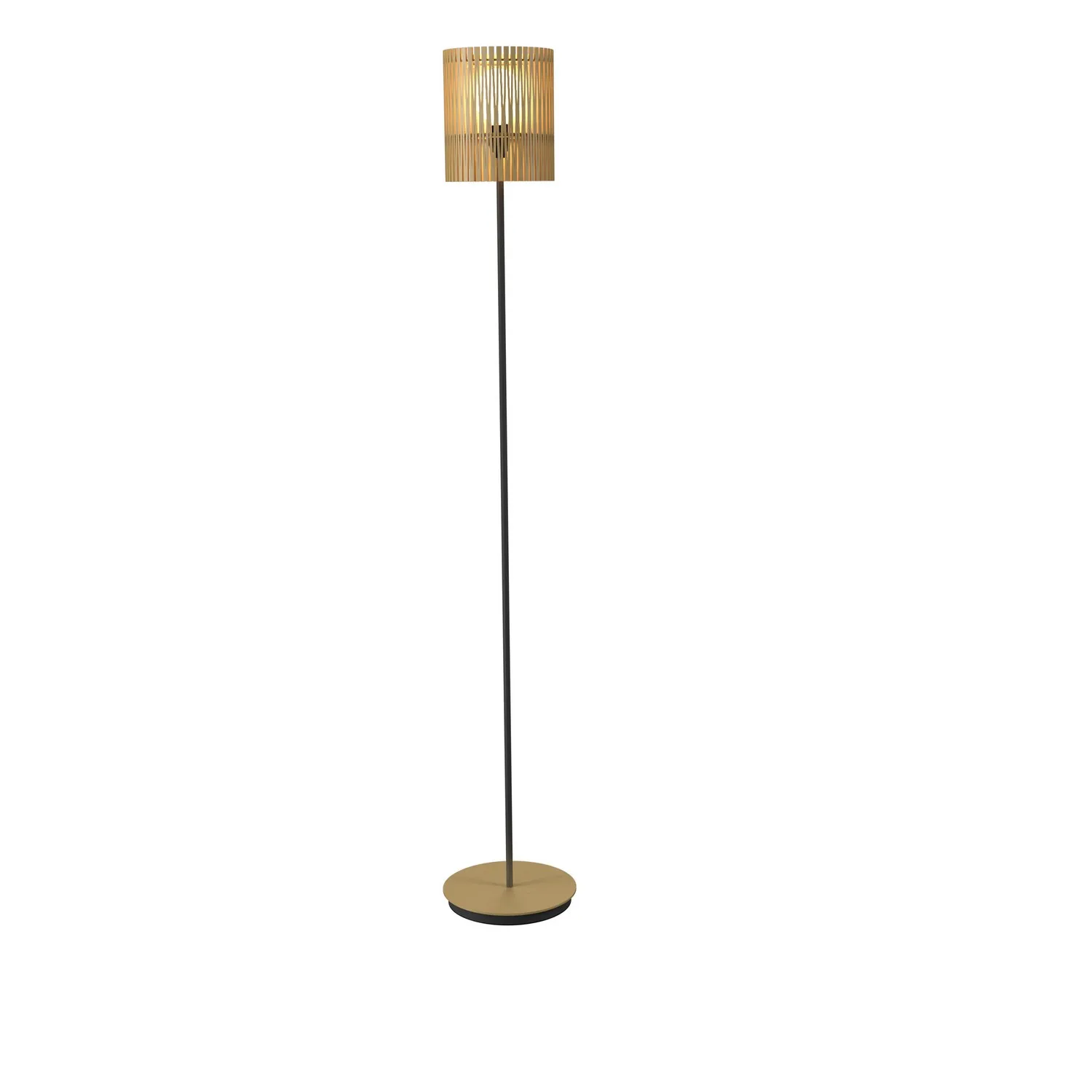 Living Hinges One Light Floor Lamp in Organic Gold