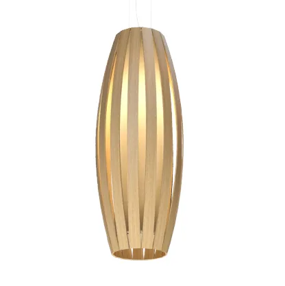 Barrel One Light Pendant in Louro Freijo