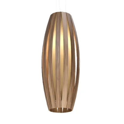 Barrel One Light Pendant in American Walnut