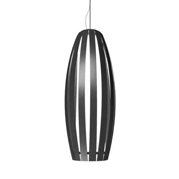 Barrel One Light Pendant in Organic Grey